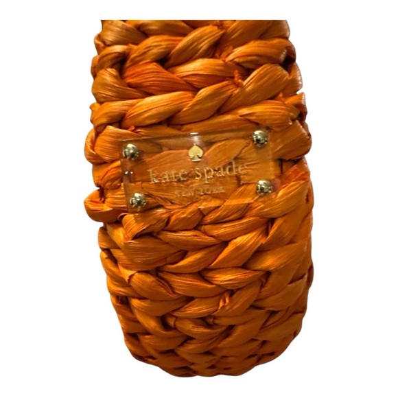 Kate Spade Rare Orange Slice with a Twist Wicker Straw Bag Collectors Dream - Picture 6 of 8